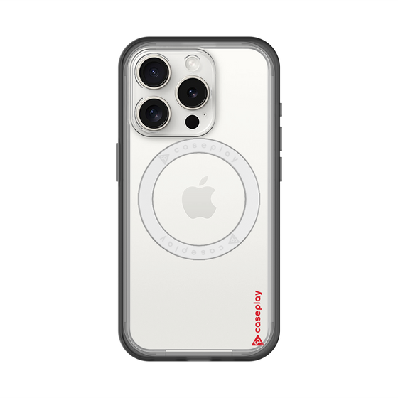 スリムプロテクションプレミアムケース with MagSafe［ オリジナル - caseplayロゴ - レッド/B ］