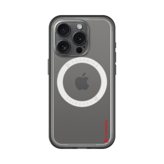スリムプロテクションプレミアムケース with MagSafe［ オリジナル - caseplayロゴ - レッド/B ］