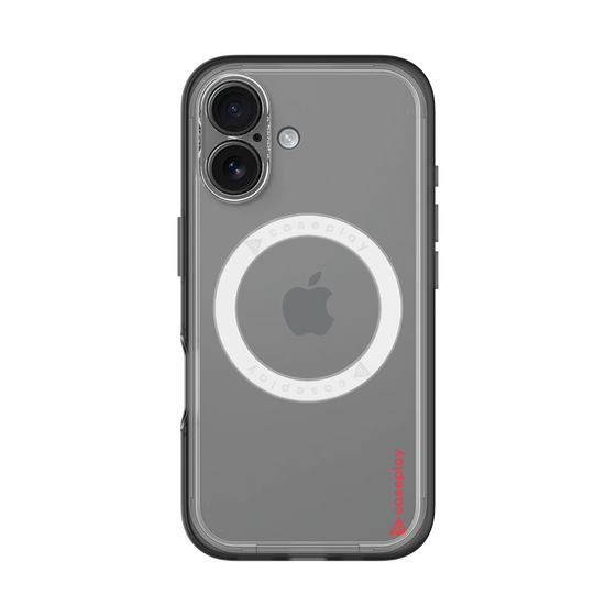 スリムプロテクションプレミアムケース with MagSafe［ オリジナル - caseplayロゴ - レッド/B ］