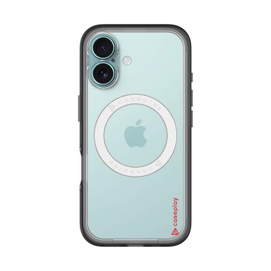 スリムプロテクションプレミアムケース with MagSafe［ オリジナル - caseplayロゴ - レッド/B ］