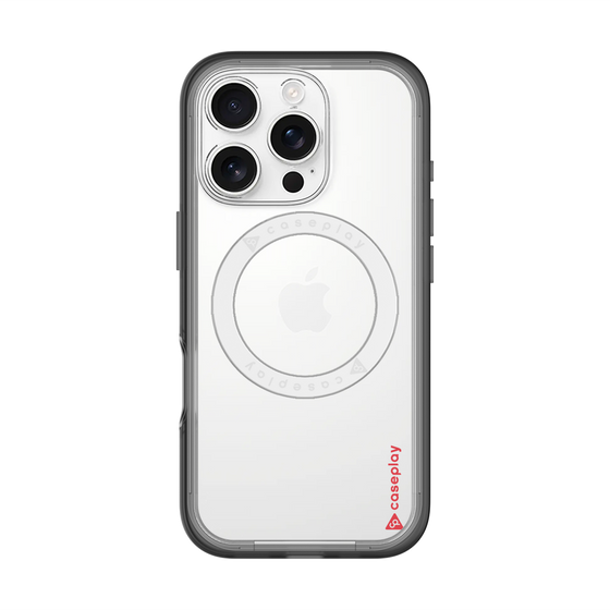 スリムプロテクションプレミアムケース with MagSafe［ オリジナル - caseplayロゴ - レッド/B ］