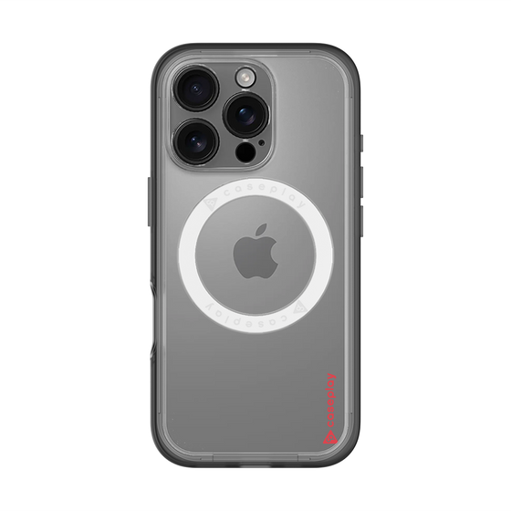 スリムプロテクションプレミアムケース with MagSafe［ オリジナル - caseplayロゴ - レッド/B ］