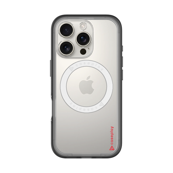 スリムプロテクションプレミアムケース with MagSafe［ オリジナル - caseplayロゴ - レッド/B ］
