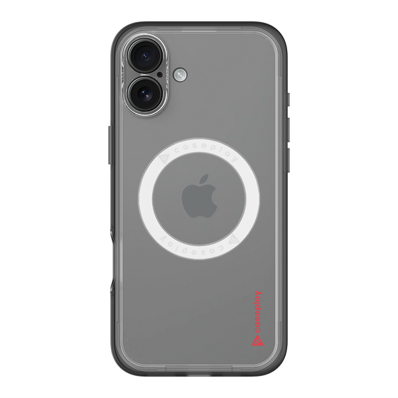 スリムプロテクションプレミアムケース with MagSafe［ オリジナル - caseplayロゴ - レッド/B ］