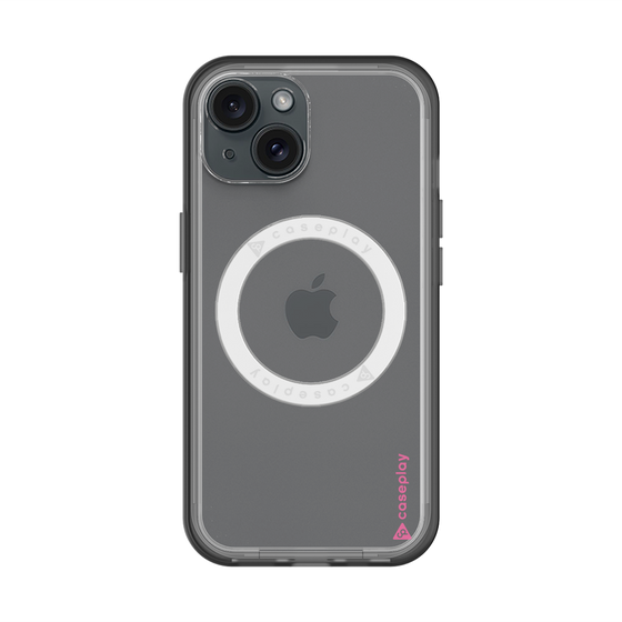 スリムプロテクションプレミアムケース with MagSafe［ オリジナル - caseplayロゴ - ピンク/B ］