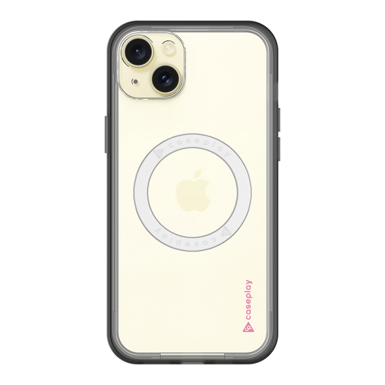 スリムプロテクションプレミアムケース with MagSafe［ オリジナル - caseplayロゴ - ピンク/B ］