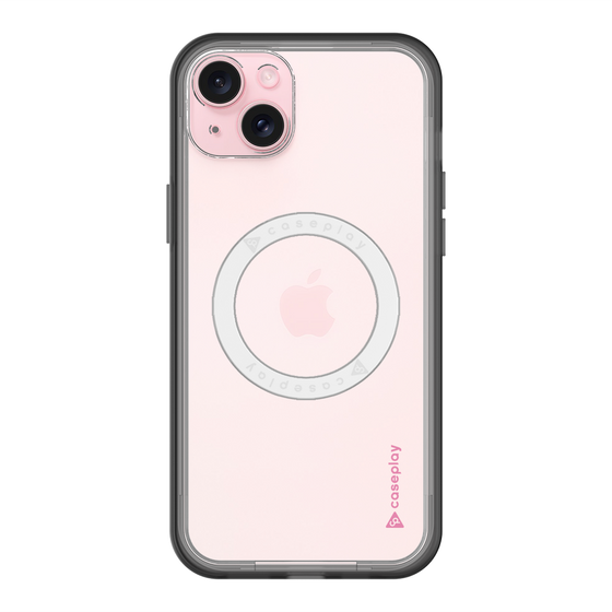 スリムプロテクションプレミアムケース with MagSafe［ オリジナル - caseplayロゴ - ピンク/B ］