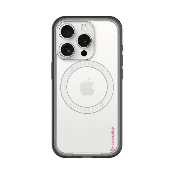 スリムプロテクションプレミアムケース with MagSafe［ オリジナル - caseplayロゴ - ピンク/B ］