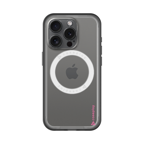 スリムプロテクションプレミアムケース with MagSafe［ オリジナル - caseplayロゴ - ピンク/B ］