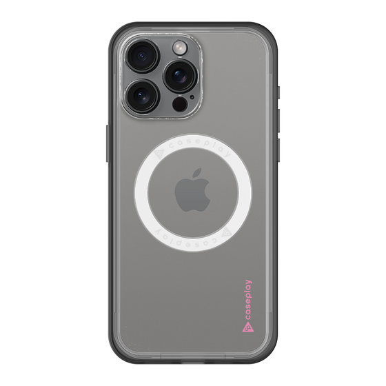 スリムプロテクションプレミアムケース with MagSafe［ オリジナル - caseplayロゴ - ピンク/B ］