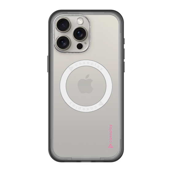 スリムプロテクションプレミアムケース with MagSafe［ オリジナル - caseplayロゴ - ピンク/B ］