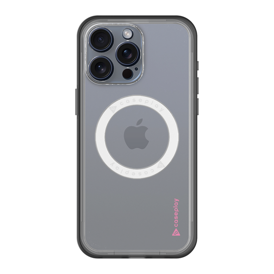 スリムプロテクションプレミアムケース with MagSafe［ オリジナル - caseplayロゴ - ピンク/B ］