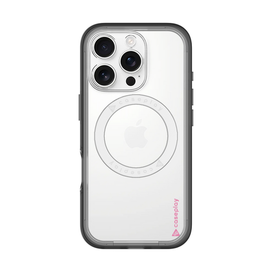 スリムプロテクションプレミアムケース with MagSafe［ オリジナル - caseplayロゴ - ピンク/B ］