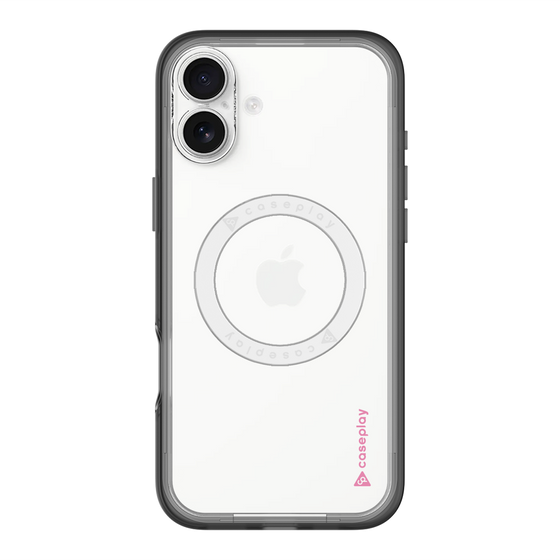 スリムプロテクションプレミアムケース with MagSafe［ オリジナル - caseplayロゴ - ピンク/B ］