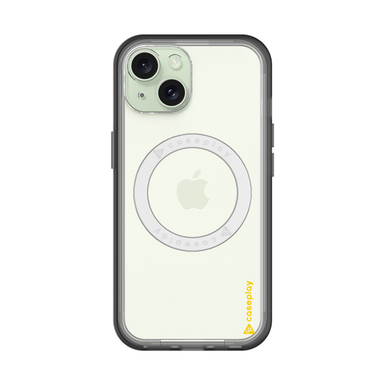 スリムプロテクションプレミアムケース with MagSafe［ オリジナル - caseplayロゴ - イエロー/B ］