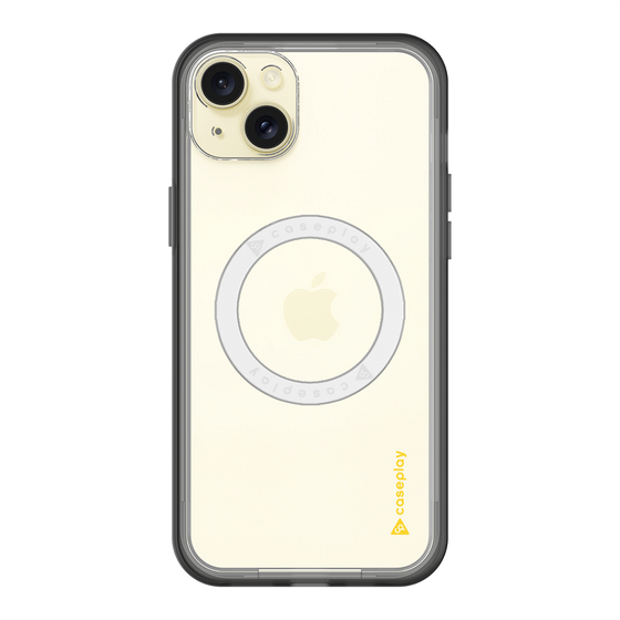 スリムプロテクションプレミアムケース with MagSafe［ オリジナル - caseplayロゴ - イエロー/B ］
