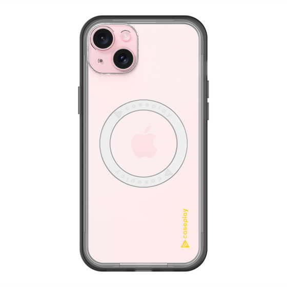 スリムプロテクションプレミアムケース with MagSafe［ オリジナル - caseplayロゴ - イエロー/B ］