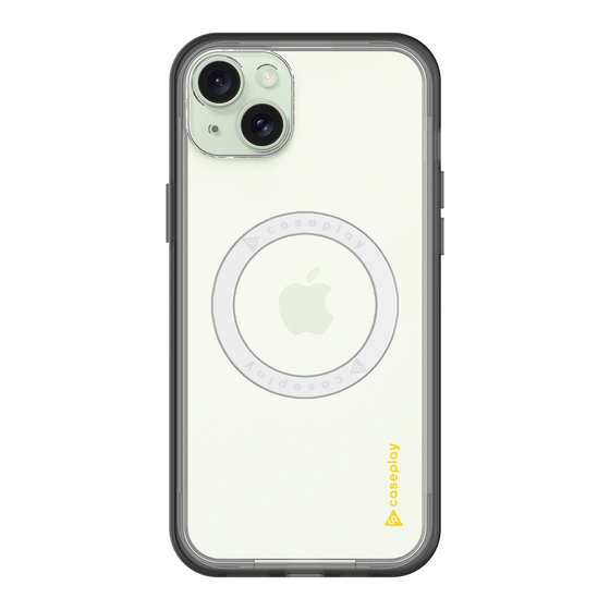 スリムプロテクションプレミアムケース with MagSafe［ オリジナル - caseplayロゴ - イエロー/B ］