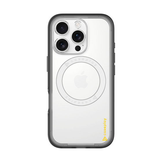 スリムプロテクションプレミアムケース with MagSafe［ オリジナル - caseplayロゴ - イエロー/B ］
