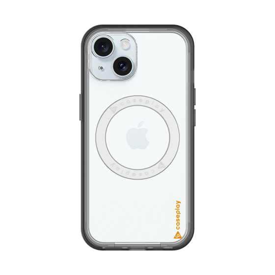 スリムプロテクションプレミアムケース with MagSafe［ オリジナル - caseplayロゴ - オレンジ/B ］