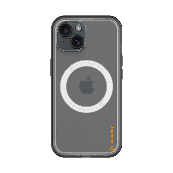スリムプロテクションプレミアムケース with MagSafe［ オリジナル - caseplayロゴ - オレンジ/B ］