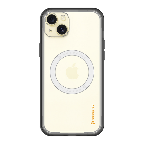 スリムプロテクションプレミアムケース with MagSafe［ オリジナル - caseplayロゴ - オレンジ/B ］