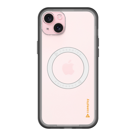 スリムプロテクションプレミアムケース with MagSafe［ オリジナル - caseplayロゴ - オレンジ/B ］