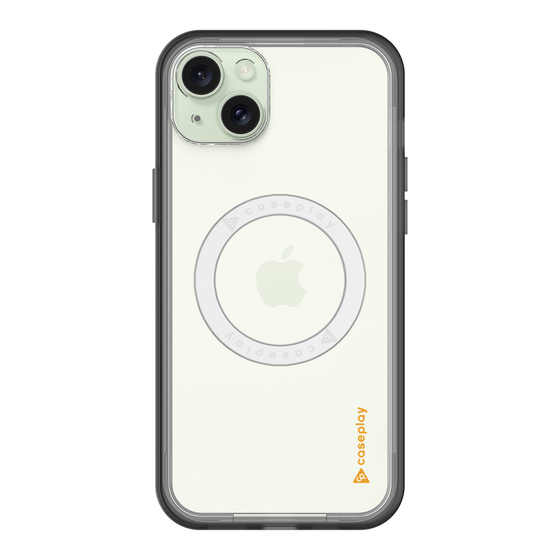 スリムプロテクションプレミアムケース with MagSafe［ オリジナル - caseplayロゴ - オレンジ/B ］
