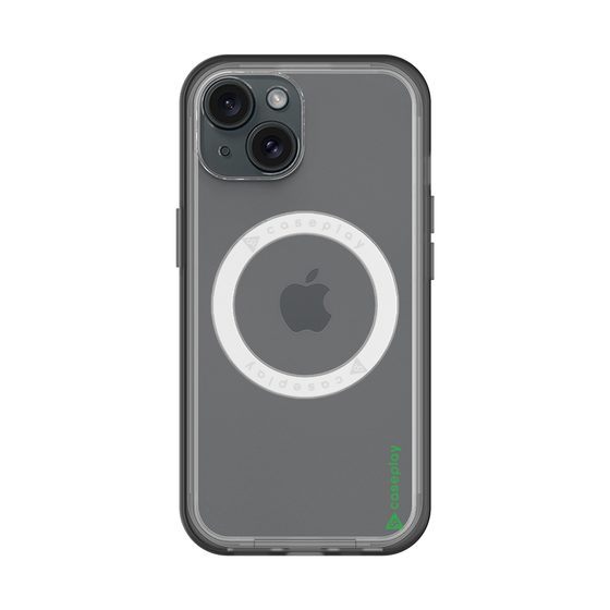 スリムプロテクションプレミアムケース with MagSafe［ オリジナル - caseplayロゴ - グリーン/B ］