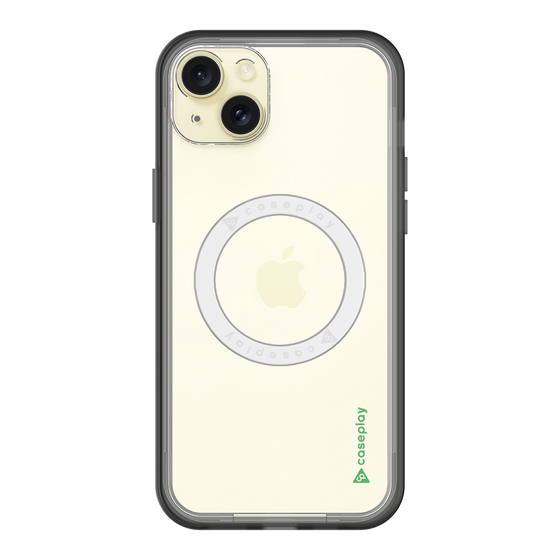 スリムプロテクションプレミアムケース with MagSafe［ オリジナル - caseplayロゴ - グリーン/B ］