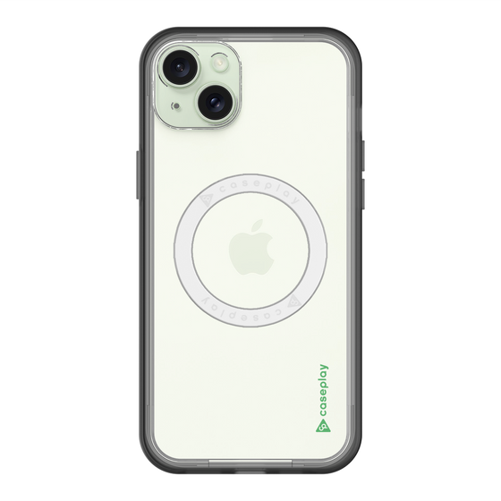 スリムプロテクションプレミアムケース with MagSafe［ オリジナル - caseplayロゴ - グリーン/B ］
