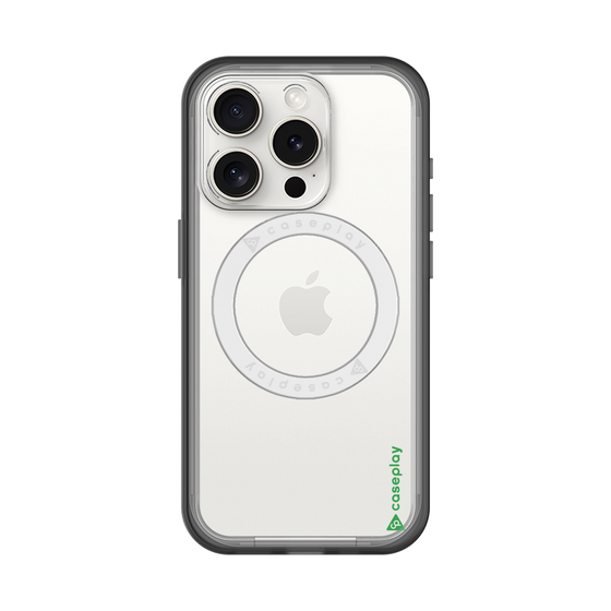 スリムプロテクションプレミアムケース with MagSafe［ オリジナル - caseplayロゴ - グリーン/B ］