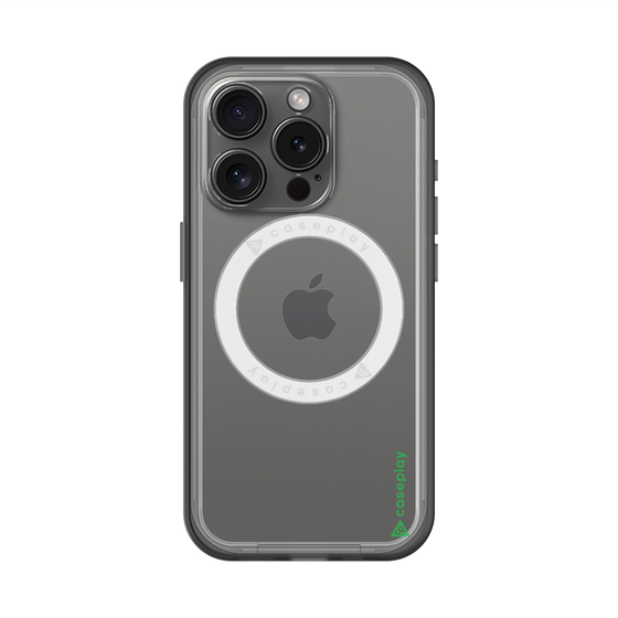 スリムプロテクションプレミアムケース with MagSafe［ オリジナル - caseplayロゴ - グリーン/B ］
