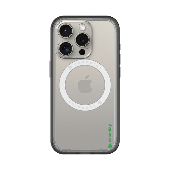 スリムプロテクションプレミアムケース with MagSafe［ オリジナル - caseplayロゴ - グリーン/B ］