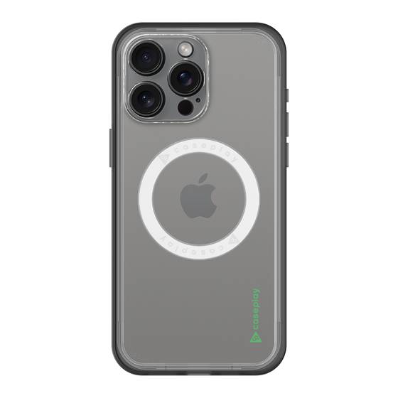 スリムプロテクションプレミアムケース with MagSafe［ オリジナル - caseplayロゴ - グリーン/B ］