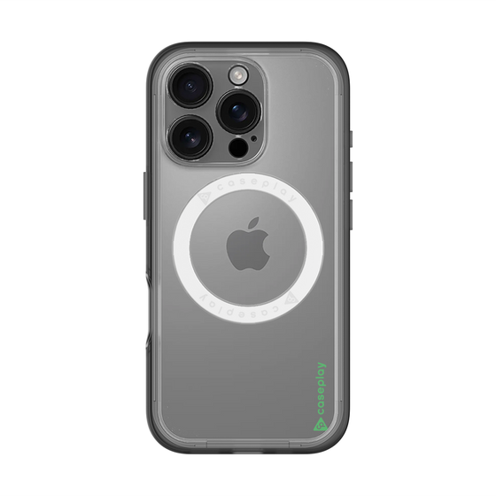 スリムプロテクションプレミアムケース with MagSafe［ オリジナル - caseplayロゴ - グリーン/B ］