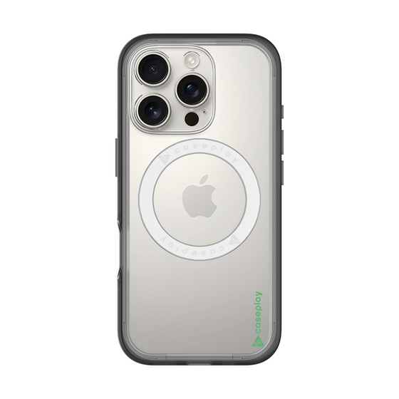 スリムプロテクションプレミアムケース with MagSafe［ オリジナル - caseplayロゴ - グリーン/B ］