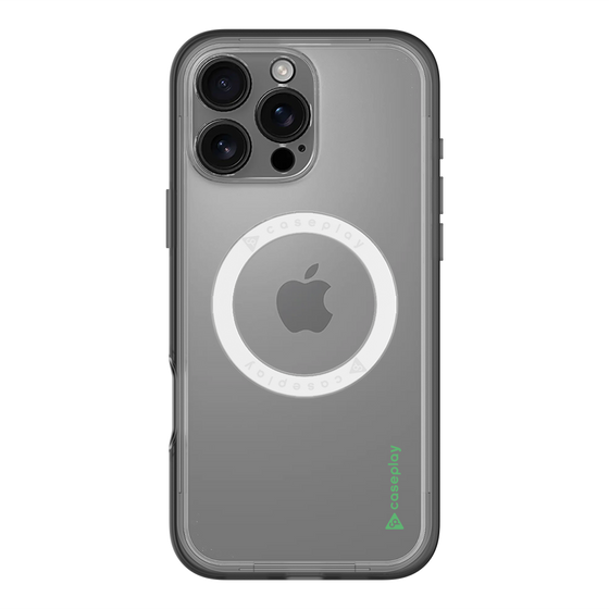スリムプロテクションプレミアムケース with MagSafe［ オリジナル - caseplayロゴ - グリーン/B ］