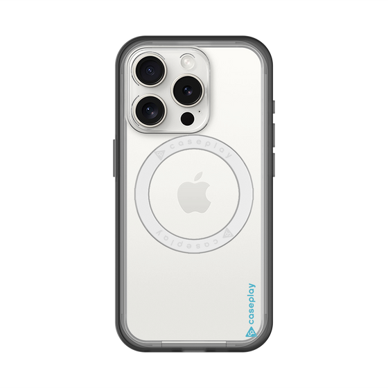 スリムプロテクションプレミアムケース with MagSafe［ オリジナル - caseplayロゴ - ライトブルー/B ］