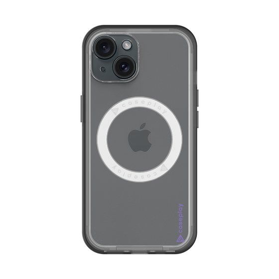スリムプロテクションプレミアムケース with MagSafe［ オリジナル - caseplayロゴ - パープル/B ］