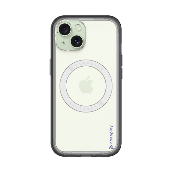 スリムプロテクションプレミアムケース with MagSafe［ オリジナル - caseplayロゴ - パープル/B ］