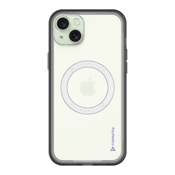スリムプロテクションプレミアムケース with MagSafe［ オリジナル - caseplayロゴ - パープル/B ］