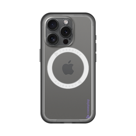 スリムプロテクションプレミアムケース with MagSafe［ オリジナル - caseplayロゴ - パープル/B ］