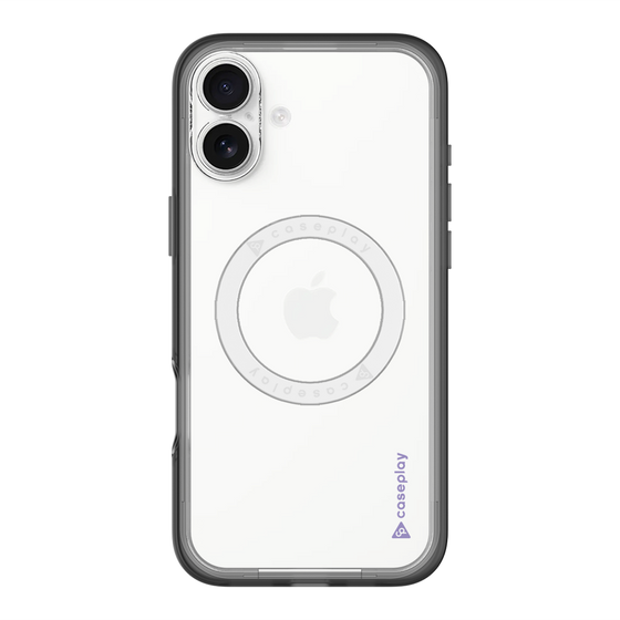 スリムプロテクションプレミアムケース with MagSafe［ オリジナル - caseplayロゴ - パープル/B ］