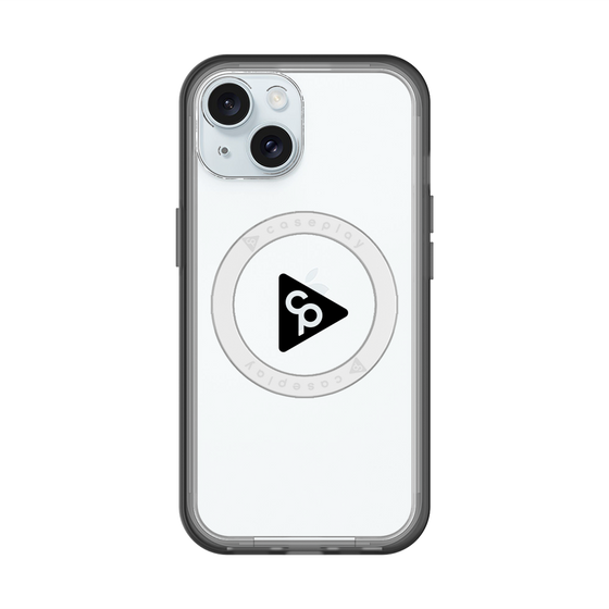 スリムプロテクションプレミアムケース with MagSafe［ オリジナル - caseplayロゴ - ブラック/C ］