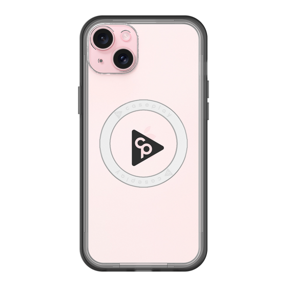 スリムプロテクションプレミアムケース with MagSafe［ オリジナル - caseplayロゴ - ブラック/C ］