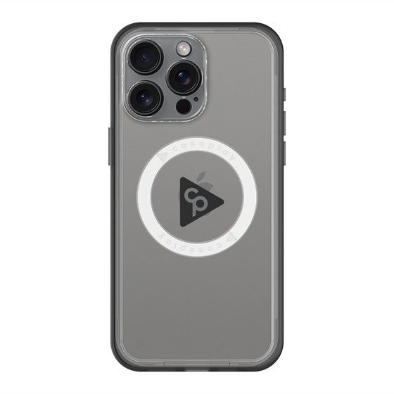 スリムプロテクションプレミアムケース with MagSafe［ オリジナル - caseplayロゴ - ブラック/C ］
