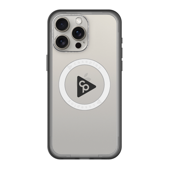スリムプロテクションプレミアムケース with MagSafe［ オリジナル - caseplayロゴ - ブラック/C ］