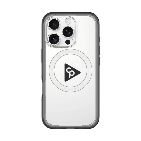 スリムプロテクションプレミアムケース with MagSafe［ オリジナル - caseplayロゴ - ブラック/C ］