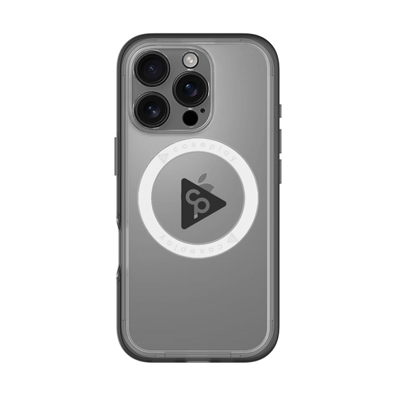 スリムプロテクションプレミアムケース with MagSafe［ オリジナル - caseplayロゴ - ブラック/C ］